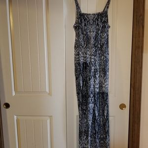 Blue and White Jump Suit